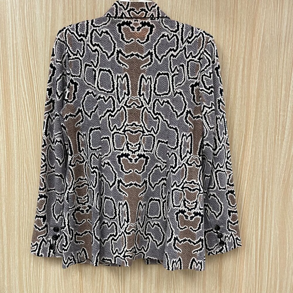 Cabi Python Gray Print Blazer Size 8 - image 5